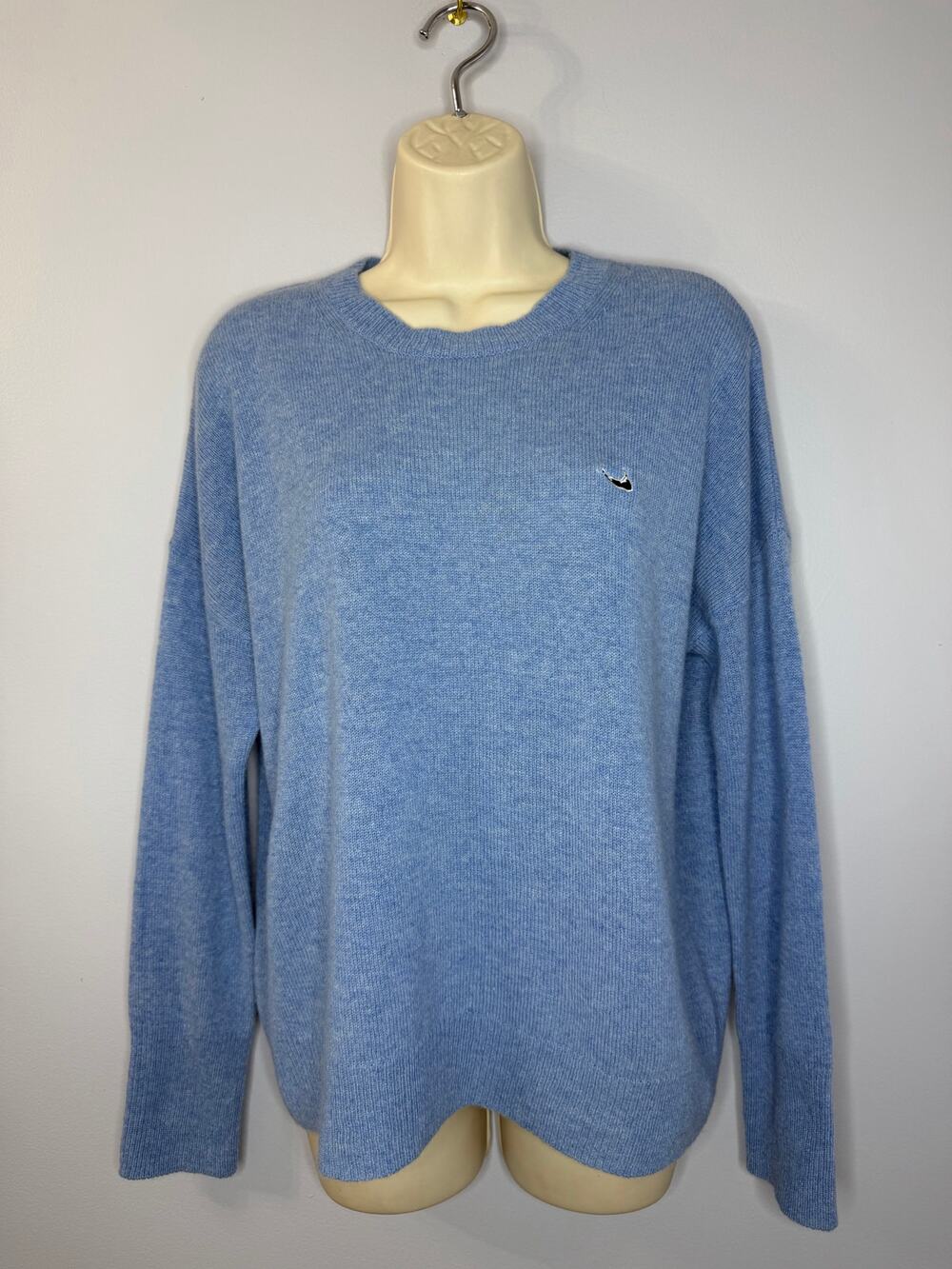 Vineyard Vines Cashmere Sweater Hydrangea Heather Blue Soft Women's S